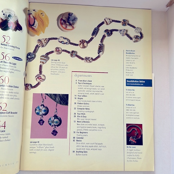 BEAD & BUTTON MAGAZINE 2 ISSUES YEAR 2000 - Picture 10 of 11